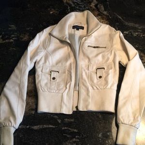 White Faux leather jacket
